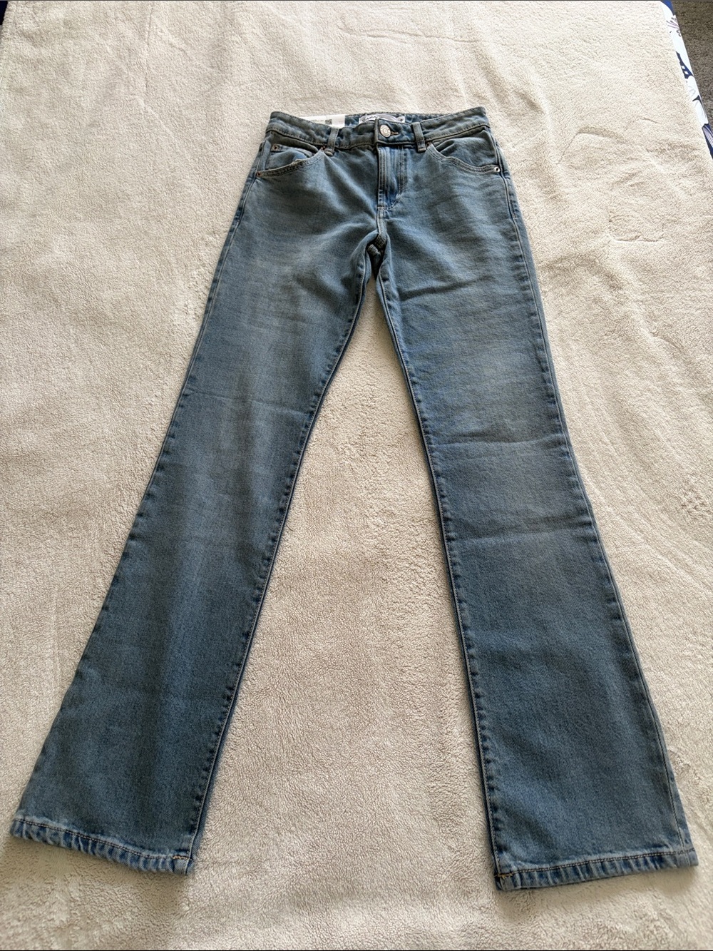 Garage Women's Faded Blue Wide Leg Jeans